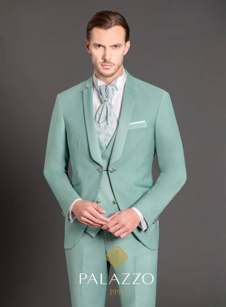 costume de marié vert menthe haut de gamme très classe marseille