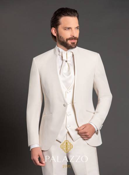 Costume de marié blanc cassé et blanc pur Marseille, haut de gamme, luxe Palazzo 1991